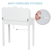 Sikaic Small White Writing Desk Makeup Dressing Table with Hutch and USB Ports