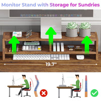Sikaic 63" L Shaped Convertible Computer Office Desk with Drawer Power Strip Storage Cabinet Rustic Brown