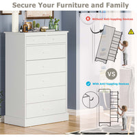 Sikaic Dressers 7 Drawers Dresser With Sturdy Base Storage Cabinet White