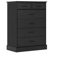 Sikaic Drawers Dresser 6 Drawers Dresser Wood Storage Clothes Organizer Black