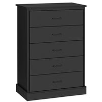 Sikaic Dressers 5 Drawers Dresser with Sturdy Base Storage Cabinet Black