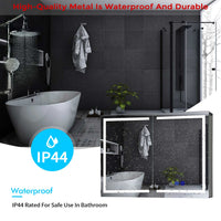 Sikaic Medicine Cabinets Wall Mounted Lighted Medicine Cabinet with Mirror Storage White