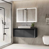 Sikaic Medicine Cabinets Wall Mounted Lighted Medicine Cabinet with Mirror Storage White