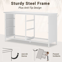 Sikaic Dressers 6 Drawers Dresser with Heavy Sturdy Steel Frame White