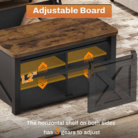 Sikaic Coffee Table 31.5" Lift Top Coffee Table with Storage Square Table Living Room Farmhouse with Large Hidden Storage Compartment and Adjustable Shelves Black