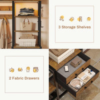 Sikaic Hall Tree Hall Tree with Bench and Shoe Storage Rustic Brown