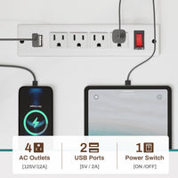 Sikaic Gaming Desk Led Gaming Desk with Power Outlets and Glass Display Cabinet Monitor Stand Hooks CPU Stand White