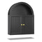 Sikaic Bathroom Wall Cabinet Arched Bathroom Wall Cabinet with Grille Door Black Black / Engineered Wood / Modern