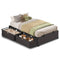 Sikaic Bed Frame Twin Bed Frame with 2 Drawers Dark Grey Dark Grey & Black / Metal / Modern