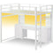 Sikaic Bed Frame Full Loft LED Bed Frame White White / Full / Steel