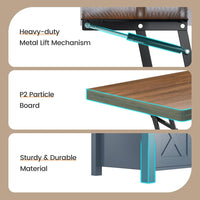 Sikaic Coffee Table 4 in 1 Multi-Function Lift Top Coffee Table with Storage and Hidden Compartment Blue Blue / Engineered Wood / Farmhouse