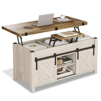 Sikaic Coffee Table 4 in 1 Multi-Function Lift Top Coffee Table White White / Engineered Wood / Farmhouse