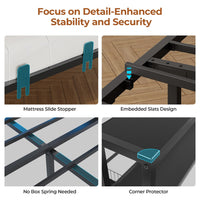 Sikaic Daybeds Full Size Daybeds with Charging Station and Storage Shelves Black Black / Full / Modern