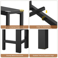 Sikaic Daybeds Full Size Daybeds with Charging Station and Storage Shelves Black Black / Full / Modern