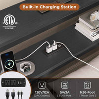 Sikaic Daybeds Twin Size Daybeds with Charging Station and Storage Shelves Black Black / Twin / Modern