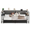 Sikaic Daybeds Twin Size Daybeds with Charging Station and Storage Shelves Black Black / Twin / Modern