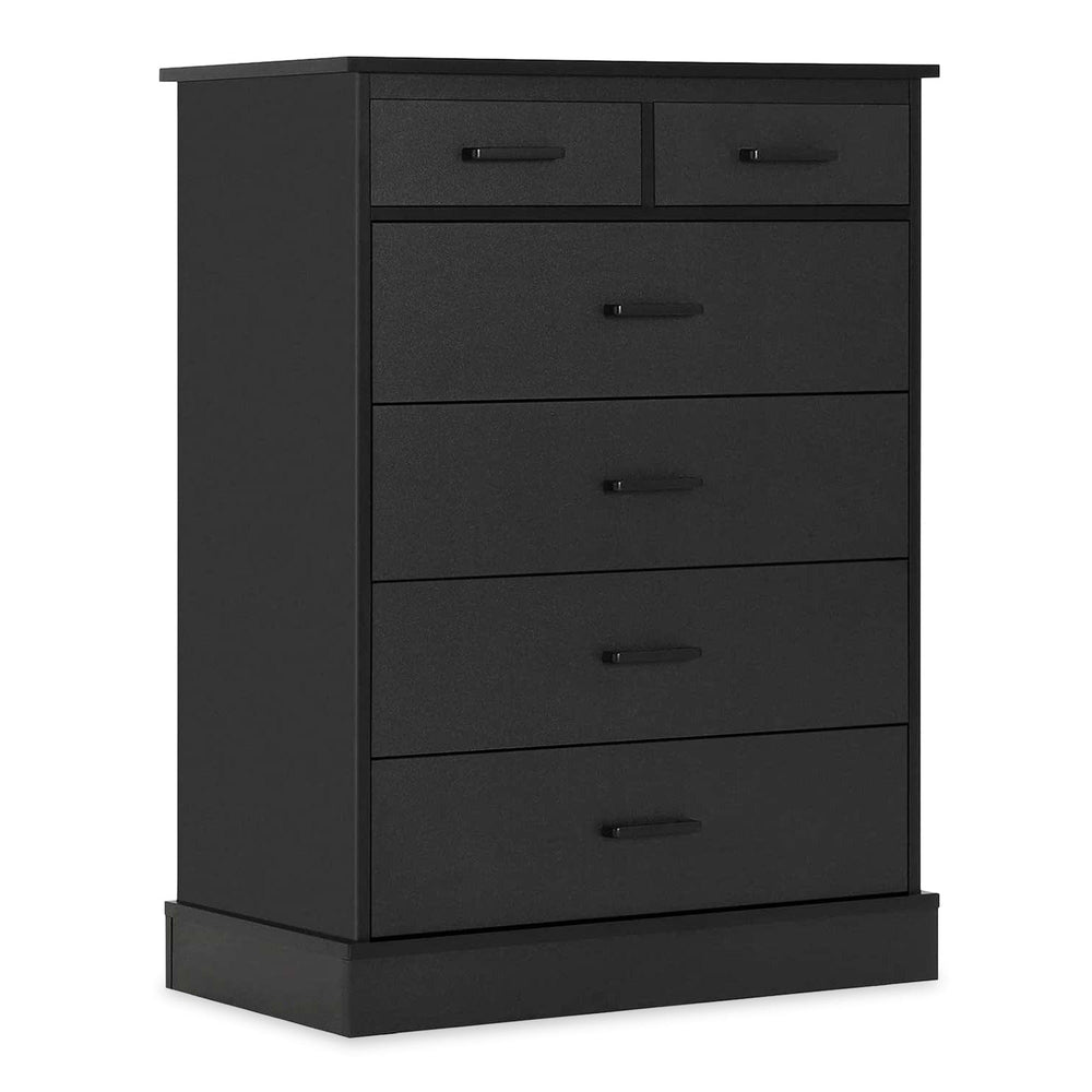Sikaic Dresser 6 Drawers Dresser with Clothes Storage Organizer Black Black