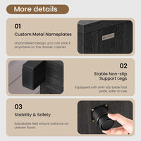 Sikaic Dresser Fluted Dresser with 8 Drawers Black Black / Engineered Wood / Modern