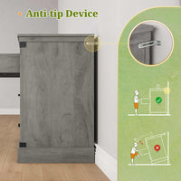 Sikaic Dresser Large Multifunctional Dresser with 7 Drawers Grey Grey / Engineered Wood / Modern