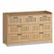 Sikaic Dresser Natural Rattan Dresser with 7 Drawers Natural / Bohemian