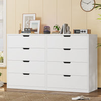Sikaic Dresser 4 Drawers Dresser with Large Capacity for Living Room White White / Engineered Wood / Modern