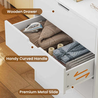 Sikaic Dresser 4 Drawers Dresser with Large Capacity for Living Room White White / Engineered Wood / Modern