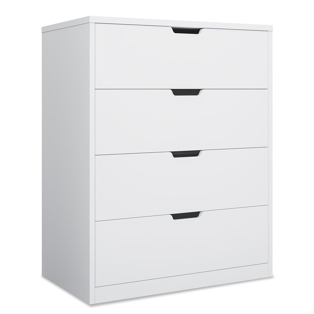 Sikaic Dresser 4 Drawers Dresser with Large Storage White White / Engineered Wood / Modern