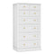Sikaic Dresser 55.1 Inches High Tall Dresser with 8 Drawers White White / Engineered Wood / Modern
