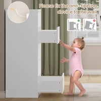 Sikaic Dresser Tall Dresser with 6 Drawers White White / Engineered Wood / Modern