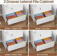 Sikaic File Cabinet File Cabinet with Bookshelf White White / Engineered Wood / Modern