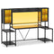 Sikaic Gaming Desk 74.8 Inches Ergonomic Gaming Desk Black Black / Engineered Wood / Modern