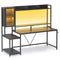 Sikaic Gaming Desk Led Gaming Desk Black Black / Engineered Wood / Modern