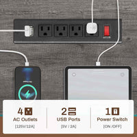 Sikaic Gaming Desk 57.5 Inches Reversible L Shaped Gaming Desk with LED Lights and Power Outlet Grey Grey / Engineered Wood / Modern