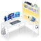 Sikaic Gaming Desk 45.3in LED Reversible Gaming Desk White White / Engineered Wood / Industrial