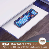 Sikaic Gaming Desk 57.5 Inches Reversible L Shaped Gaming Desk with LED Lights and Power Outlet White White / Engineered Wood / Modern