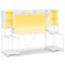 Sikaic Gaming Desk 74.8 Inches Ergonomic Gaming Desk White White / Engineered Wood / Modern