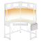 Sikaic Gaming Desk Triangle Corner Small Computer Desk with Keyboard Tray White White / Engineered Wood / Modern