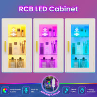 Sikaic Makeup Vanity 49.2 Inches LED Makeup Vanity White White / Engineered Wood / Modern