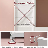 Sikaic Makeup Vanity Makeup Vanity with 11 Drawers and Extra Large Mirror White White / Engineered Wood / Modern