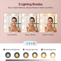 Sikaic Makeup Vanity Makeup Vanity with 11 Drawers and Extra Large Mirror White White / Engineered Wood / Modern