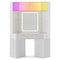 Sikaic Makeup Vanity Makeup Vanity with Sound Sync LED Lights and Glass Top White White / Engineered Wood / Modern