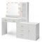 Sikaic Makeup Vanity LED Makeup Vanity with Mirror Charging Station White White / Iron / Modern