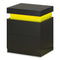Sikaic Nightstand Nightstand with Sliding Top and 2 Drawers Black Black / Engineered Wood / Modern