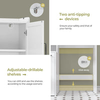 Sikaic Over The Toilet Storage Cabinet Over The Toilet Storage Cabinet with Pulley White White / Engineered Wood / Modern