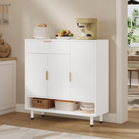 Sikaic Shoe Cabinet Shoe Cabinet with 3 Adjustable Shelves and Metal Legs White White / Engineered Wood / Modern