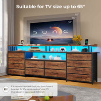 Sikaic TV Stands 63 inch LED TV Stand Dresser Brown Brown / Engineered Wood / Modern