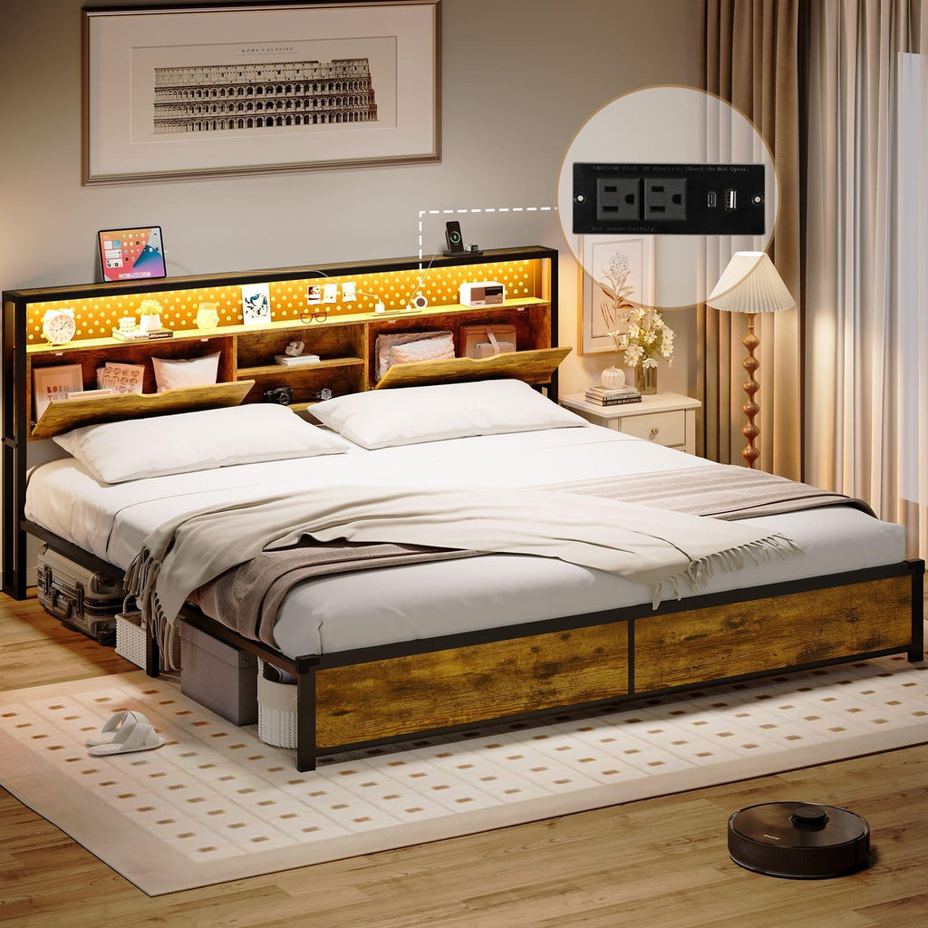 Revolutionize Your Tiny Space with Sikaic's Storage Bed Frame