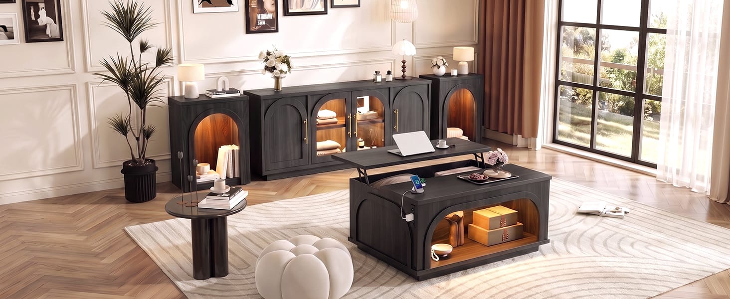Sikaic Arched Design Modern Living Room Furniture Set