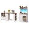 Sikaic 2-Piece Set Sikaic Kitchen Island and Coffee Bar Cabinet Set with Storage White White / Engineered Wood / Farmhouse