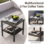 Sikaic 3 Piece Patio Set 3 Piece Patio Furniture Set with Thick Cushions and 2-Tier Glass Coffee Table White White / Rattan / Modern